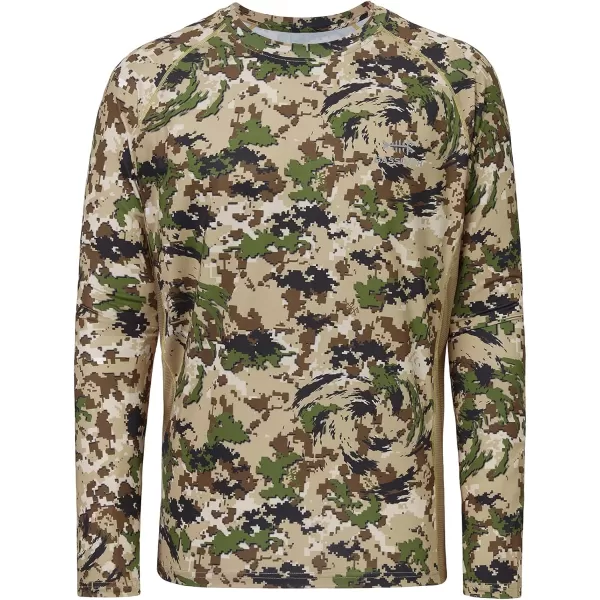 BASSDASH Mens Hunting Camo Performance Long Sleeve Shirt Fishing UPF50 FS13MHighland