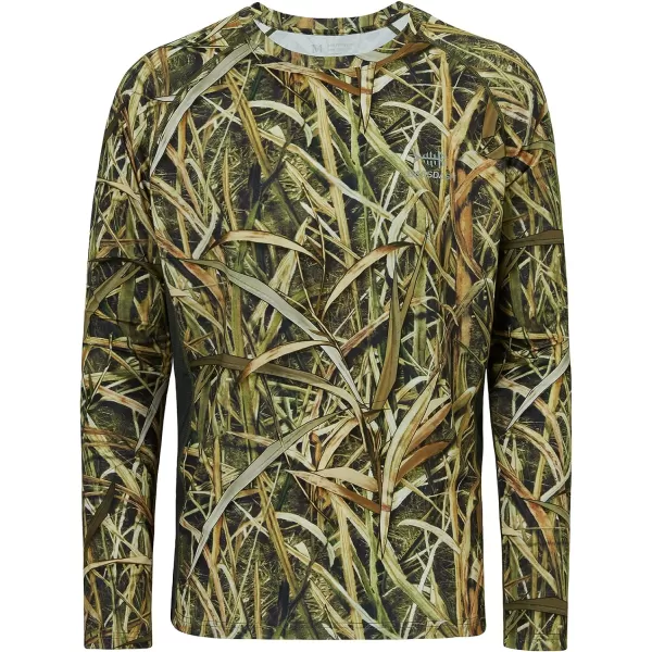 BASSDASH Mens Hunting Camo Performance Long Sleeve Shirt Fishing UPF50 FS13MReeds