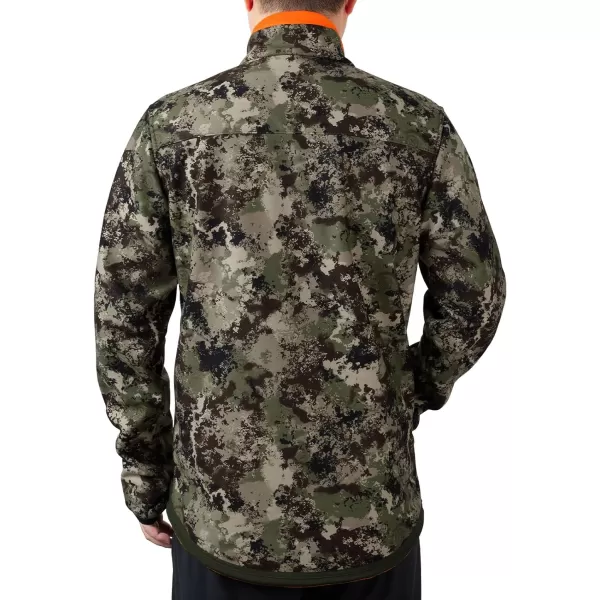 BASSDASH Mens Reversible Insulated Hunting Jacket Lightweight Silent Water Resistant Windproof Camo Fishing Winter CoatGrunge Camo