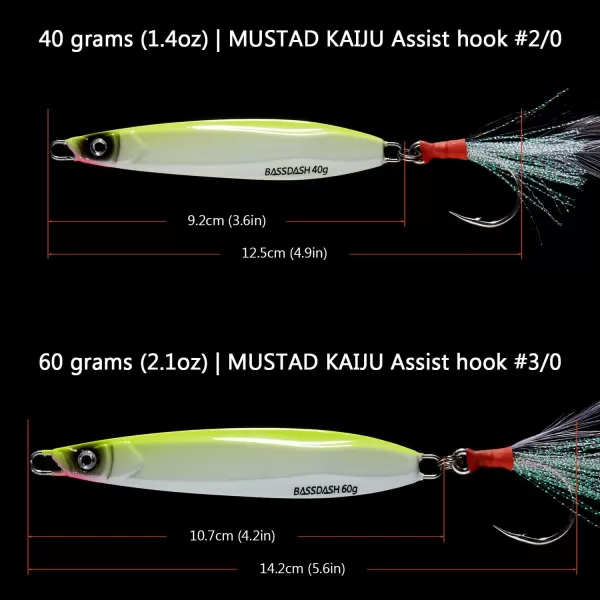 BASSDASH STIX Casting Jig Lure Vertical Slow Jigging Lures Mustad Hooks 07oz 11oz 14oz 21oz 28oz 39oz Mustad Hooks for Saltwater Freshwater Kayak Boat Shore Fishing 3Pack3Pack CFR