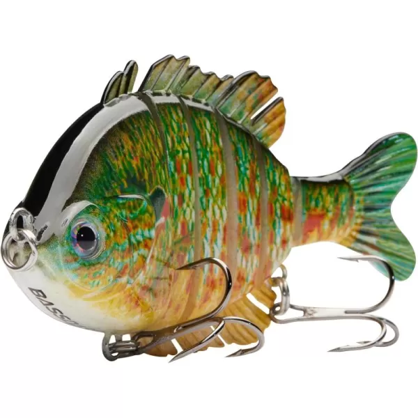 BASSDASH SwimPanfish Multi Jointed Panfish Bluegill Swimbaits Hard Topwater Bass Lures Fishing Lure Crank Saltwater 35in085ozGreenOrange Pumpkinseed