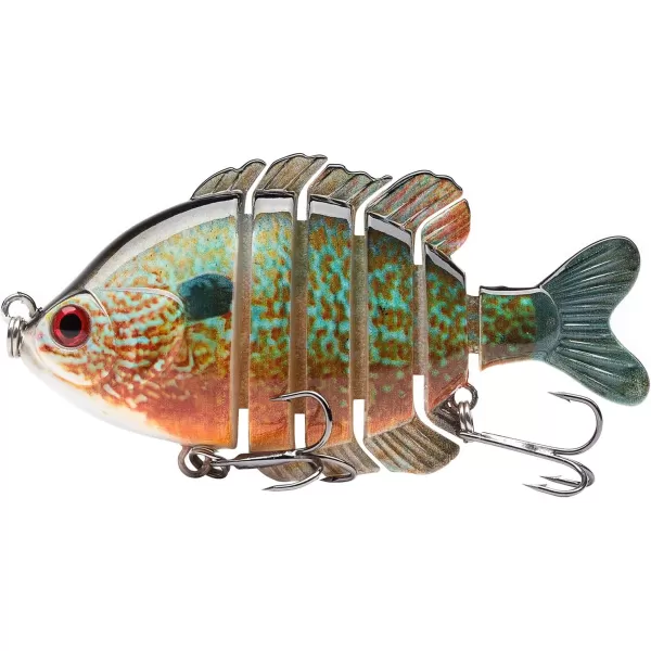 BASSDASH SwimPanfish Multi Jointed Panfish Bluegill Swimbaits Hard Topwater Bass Lures Fishing Lure Crank Saltwater 35in085ozLONGEAR