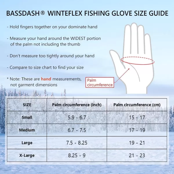 BASSDASH WinteFlex Insulated Ice Fishing Mittens Cold Weather Fingerless Gloves Water Resistant for Men Women HuntingBlack