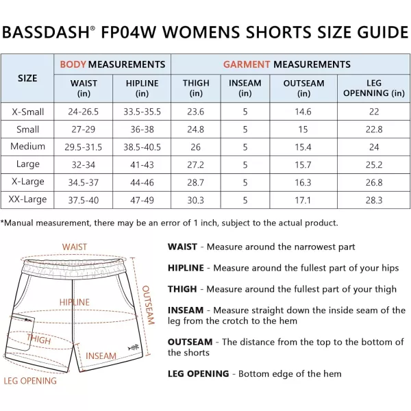 BASSDASH Womens 5 Fishing Hiking Quick Dry Cargo Shorts with Zipper Pockets UPF 50 Water Resistant Summer Casual ShortsBlack