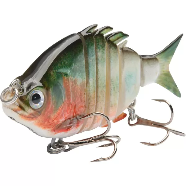 Bassdash SwimPanfish 25034oz Hard Bluegill Swimbaits Multi Jointed Topwater Trout Bass Fishing Crank Lure for Freshwater and SaltwaterPack of 4 Colors RBOB