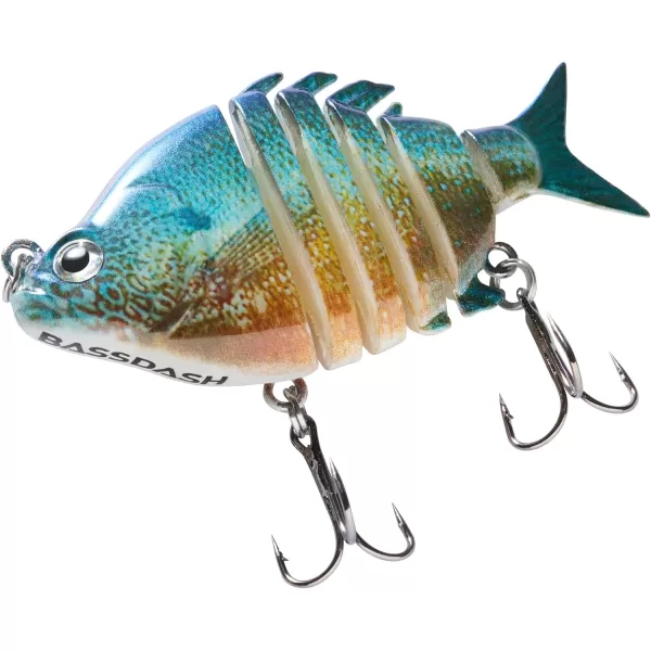 Bassdash SwimPanfish 25034oz Hard Bluegill Swimbaits Multi Jointed Topwater Trout Bass Fishing Crank Lure for Freshwater and SaltwaterPack of 4 Colors RBOB