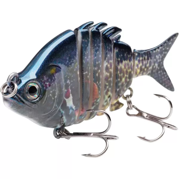 Bassdash SwimPanfish 25034oz Hard Bluegill Swimbaits Multi Jointed Topwater Trout Bass Fishing Crank Lure for Freshwater and SaltwaterPack of 4 Colors BLPR