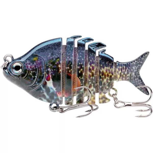 Bassdash SwimPanfish 25034oz Hard Bluegill Swimbaits Multi Jointed Topwater Trout Bass Fishing Crank Lure for Freshwater and SaltwaterPumpkinseed