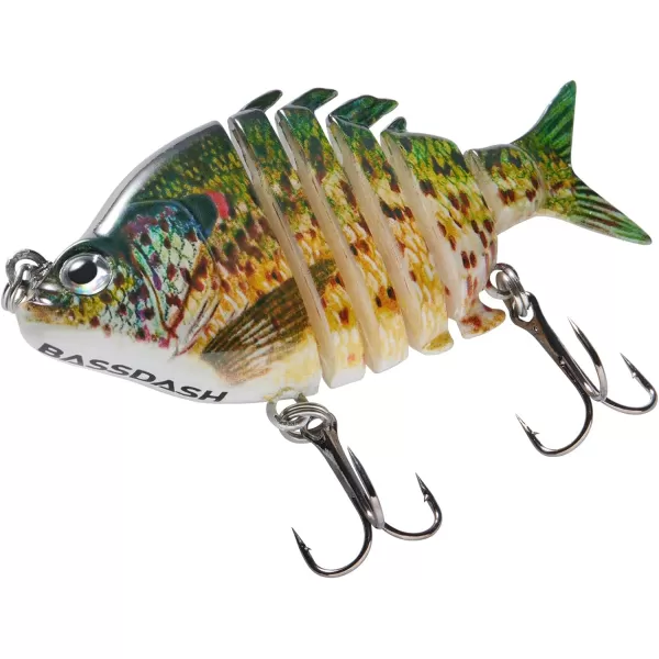 Bassdash SwimPanfish 25034oz Hard Bluegill Swimbaits Multi Jointed Topwater Trout Bass Fishing Crank Lure for Freshwater and SaltwaterSpotted Sunfish