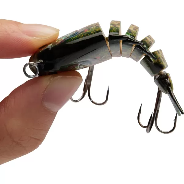 Bassdash SwimPanfish 25034oz Hard Bluegill Swimbaits Multi Jointed Topwater Trout Bass Fishing Crank Lure for Freshwater and SaltwaterSpotted Sunfish