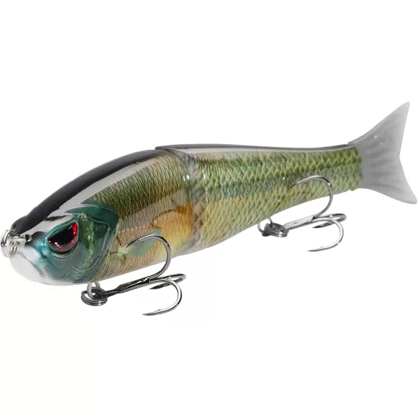 Bassdash SwimShad Glide Baits Jointed Swimbait Bass Pike Salmon Trout Muskie Fishing Lure3PackFluorescent White Shad Emerald Shiner Lake Chub