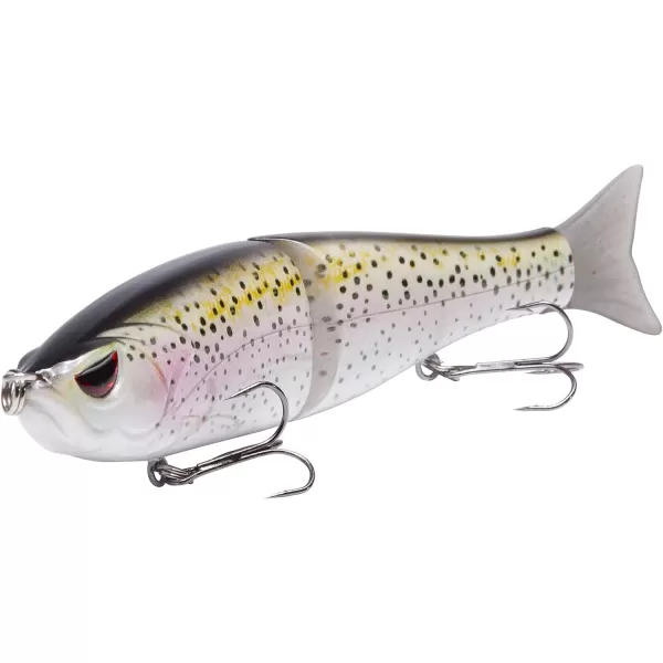 Bassdash SwimShad Glide Baits Jointed Swimbait Bass Pike Salmon Trout Muskie Fishing Lure3PackRainbow Trout  Striper  Firetiger