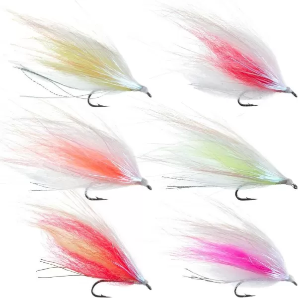 BASSDASH Fly Fishing Wet Flies Streamers Nuke Eggs for Trout Steelhead Salmon Fishing Fly Lure Kit with Box6pcs Flash Candy Streamer Egg Flies