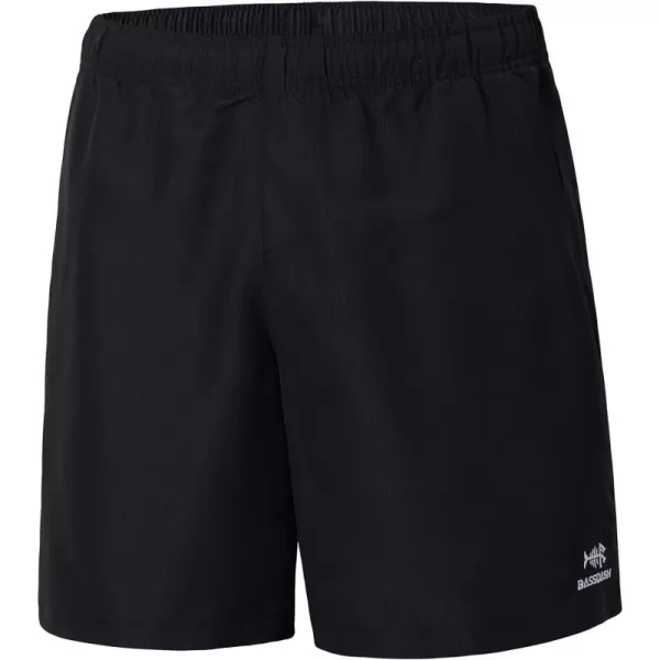 BASSDASH Mens 8Fishing Water Shorts Quick Dry UPF 50 Lightweight Cargo Hiking Kayaking Casual BottomBlack