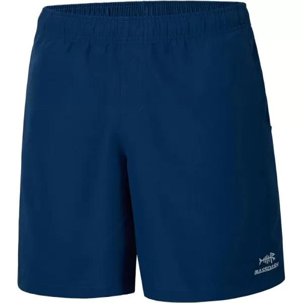 BASSDASH Mens 8Fishing Water Shorts Quick Dry UPF 50 Lightweight Cargo Hiking Kayaking Casual BottomDark Blue