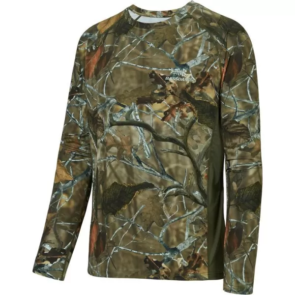 BASSDASH Mens Hunting Camo Performance Long Sleeve Shirt Fishing UPF50 FS13MAutumn Forest