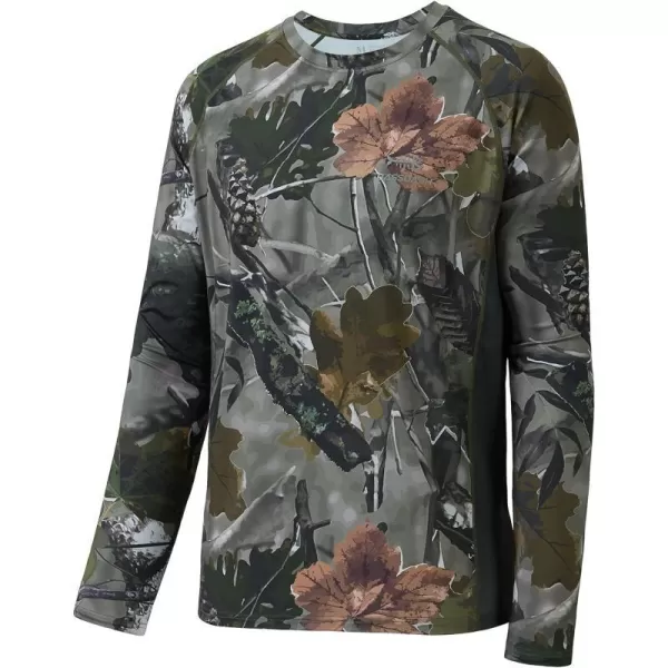 BASSDASH Mens Hunting Camo Performance Long Sleeve Shirt Fishing UPF50 FS13MWoodland