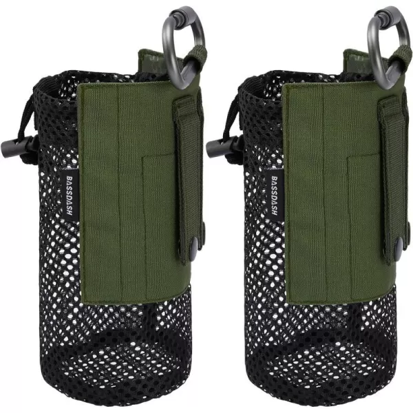 Army Green with Molle Straps, Pack of 2