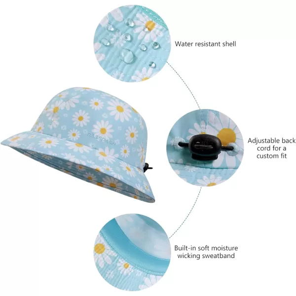 BASSDASH UPF50 Fishing Bucket Hat for Men Women Lightweight Water Resistant Packable Outdoor Summer Sun Hats FH13Daisy