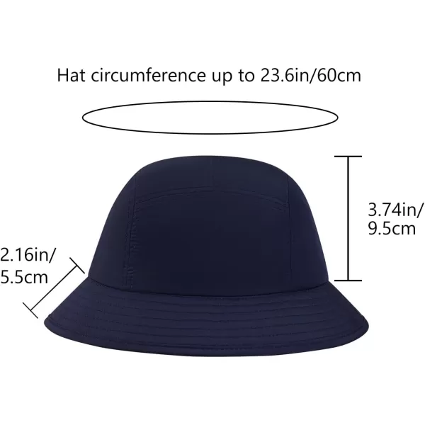 BASSDASH UPF50 Fishing Bucket Hat for Men Women Lightweight Water Resistant Packable Outdoor Summer Sun Hats FH13Dark Blue