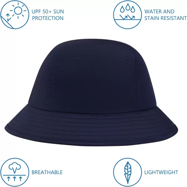 BASSDASH UPF50 Fishing Bucket Hat for Men Women Lightweight Water Resistant Packable Outdoor Summer Sun Hats FH13Dark Blue