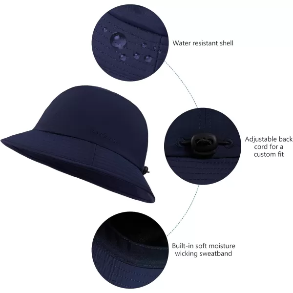 BASSDASH UPF50 Fishing Bucket Hat for Men Women Lightweight Water Resistant Packable Outdoor Summer Sun Hats FH13Dark Blue