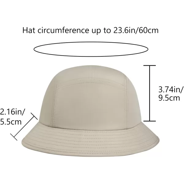 BASSDASH UPF50 Fishing Bucket Hat for Men Women Lightweight Water Resistant Packable Outdoor Summer Sun Hats FH13Light Khaki