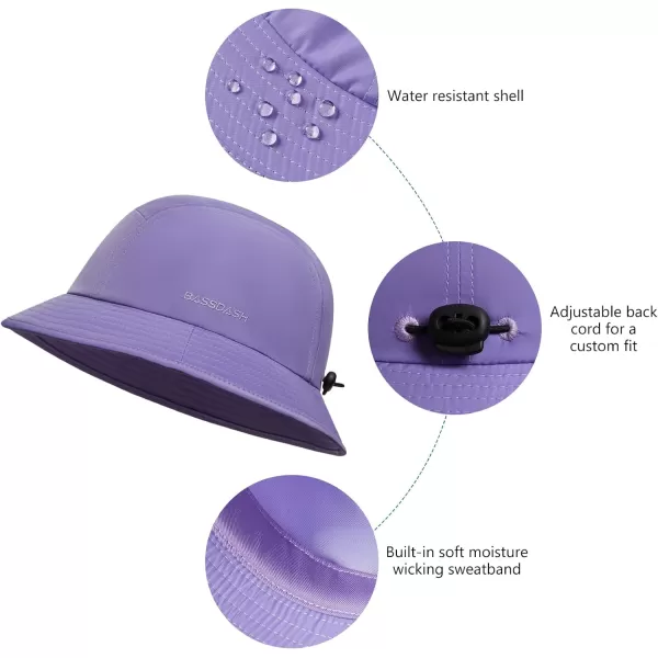 BASSDASH UPF50 Fishing Bucket Hat for Men Women Lightweight Water Resistant Packable Outdoor Summer Sun Hats FH13Purple