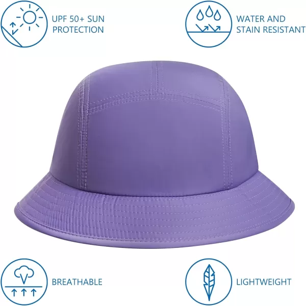 BASSDASH UPF50 Fishing Bucket Hat for Men Women Lightweight Water Resistant Packable Outdoor Summer Sun Hats FH13Purple