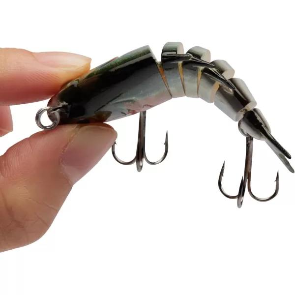 Bassdash SwimPanfish 25034oz Hard Bluegill Swimbaits Multi Jointed Topwater Trout Bass Fishing Crank Lure for Freshwater and SaltwaterBlackRed