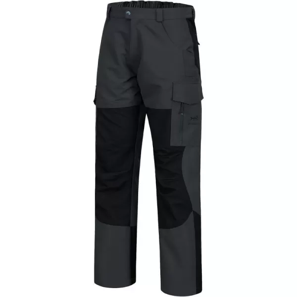 BASSDASH Splice Mens Waterproof Breathable Hunting Pants Ripstop Camo Fishing Rain PantDark GreyBlack