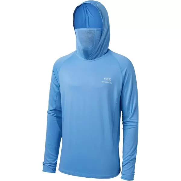 BASSDASH UPF 50 Mens Long Sleeve Fishing Shirt with Mask UV Neck Gaiter HoodieCarolina