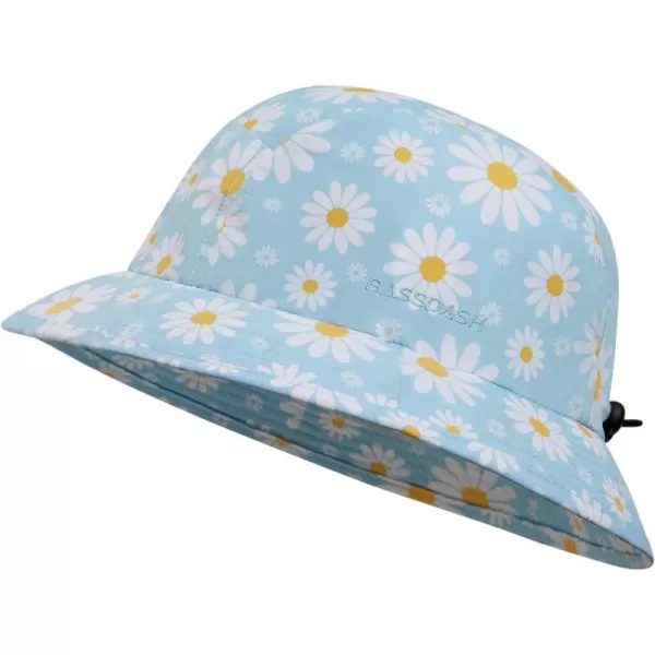 BASSDASH UPF50 Fishing Bucket Hat for Men Women Lightweight Water Resistant Packable Outdoor Summer Sun Hats FH13Daisy