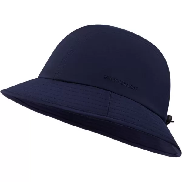 BASSDASH UPF50 Fishing Bucket Hat for Men Women Lightweight Water Resistant Packable Outdoor Summer Sun Hats FH13Dark Blue