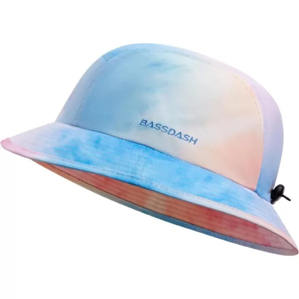 BASSDASH UPF50 Fishing Bucket Hat for Men Women Lightweight Water Resistant Packable Outdoor Summer Sun Hats FH13Rosy Clouds