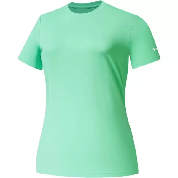 BASSDASH Womens UPF 50 Crew Neck Short Sleeve TShirt Cooling Performance Sun Protection Tee for Fishing Hiking CasualMint