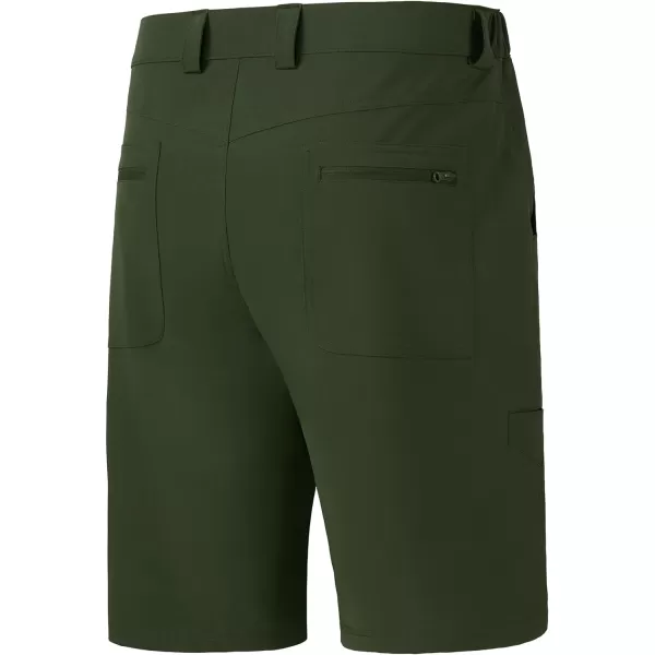 BASSDASH 105 Mens Fishing Cargo Shorts Quick Dry UPF 50 Water Resistant FP01MArmy Green