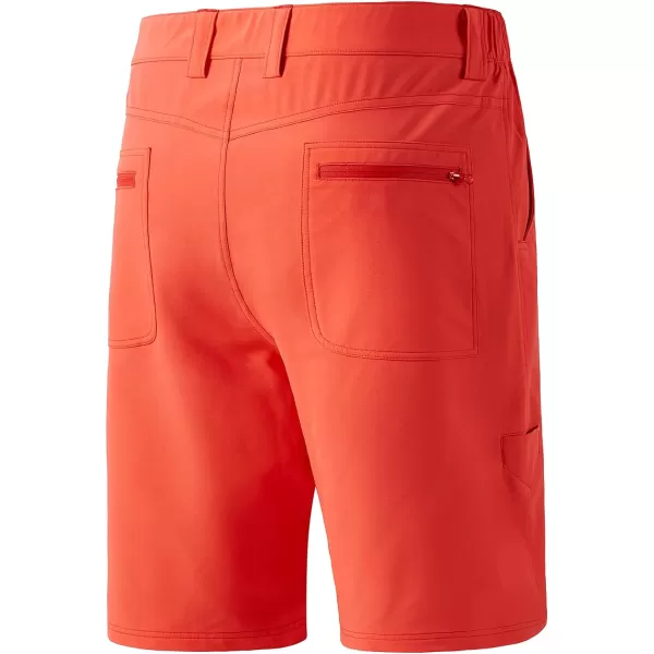 BASSDASH 105 Mens Fishing Cargo Shorts Quick Dry UPF 50 Water Resistant FP01MCoral Red