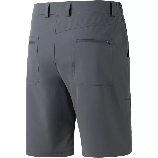 BASSDASH 105 Mens Fishing Cargo Shorts Quick Dry UPF 50 Water Resistant FP01MDark Grey