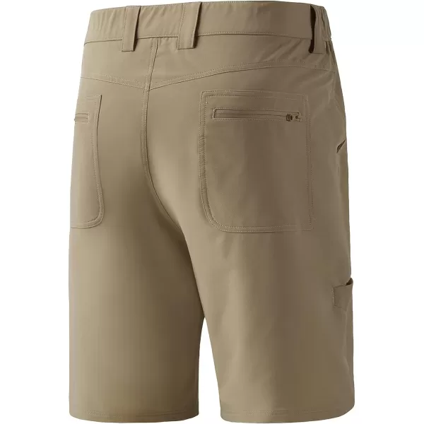 BASSDASH 105 Mens Fishing Cargo Shorts Quick Dry UPF 50 Water Resistant FP01MKhaki