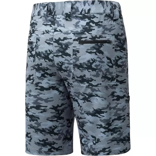 BASSDASH 105 Mens Fishing Cargo Shorts Quick Dry UPF 50 Water Resistant FP01MStorm Camo