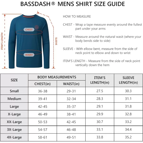 BASSDASH Mens Hunting Sun Shirt UPF 50 Lightweight Camo Performance Long Sleeve Stretch Fishing Hiking Tactical TeesBlue Ashes