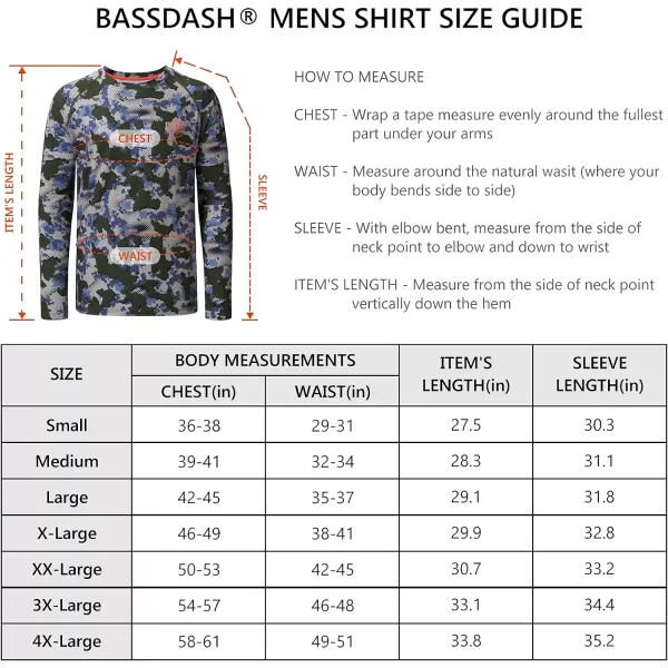 BASSDASH Mens Hunting Sun Shirt UPF 50 Lightweight Camo Performance Long Sleeve Stretch Fishing Hiking Tactical TeesGreen Vegetation Camo