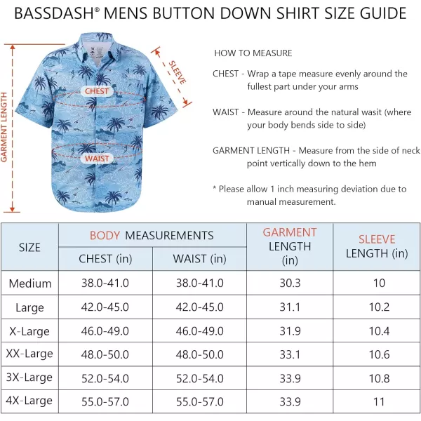 BASSDASH Mens UPF 50 Short Sleeve Button Down Fishing Shirt Breathable Lightweight for Outdoors Hiking CampingPalm Trees