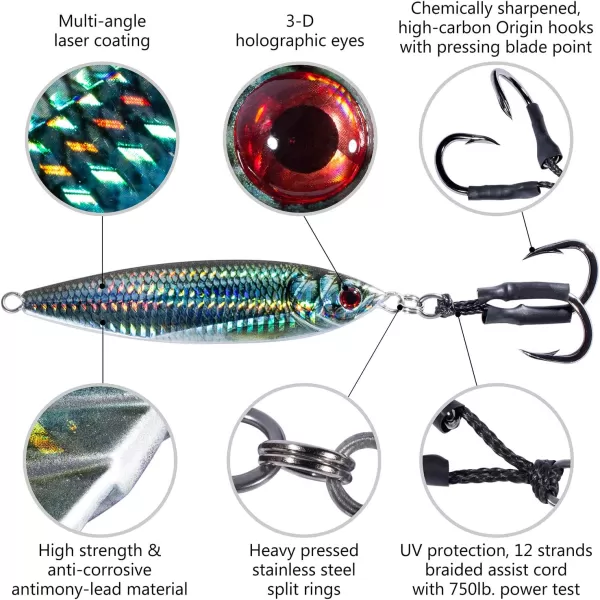 Bassdash Shadow Vertical Jigs Slow Jigging Lures Jerkbaits 100150200 Grams for Saltwater Freshwater FishingOne piece  Siamese Tiger Fish