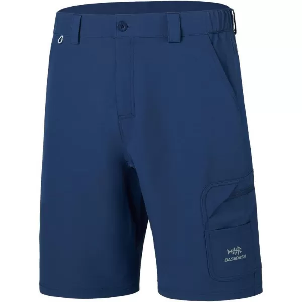 BASSDASH 105 Mens Fishing Cargo Shorts Quick Dry UPF 50 Water Resistant FP01MDark Blue