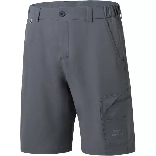 BASSDASH 105 Mens Fishing Cargo Shorts Quick Dry UPF 50 Water Resistant FP01MDark Grey