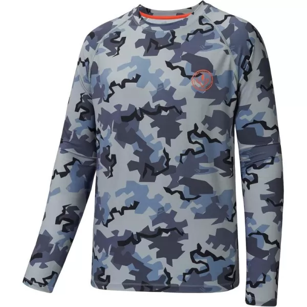 BASSDASH Mens Hunting Sun Shirt UPF 50 Lightweight Camo Performance Long Sleeve Stretch Fishing Hiking Tactical TeesRock