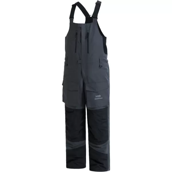 BASSDASH Splice Mens Insulated Waterproof Fishing Hunting Bibs Ripstop Breathable Snow PantsDark GreyBlack