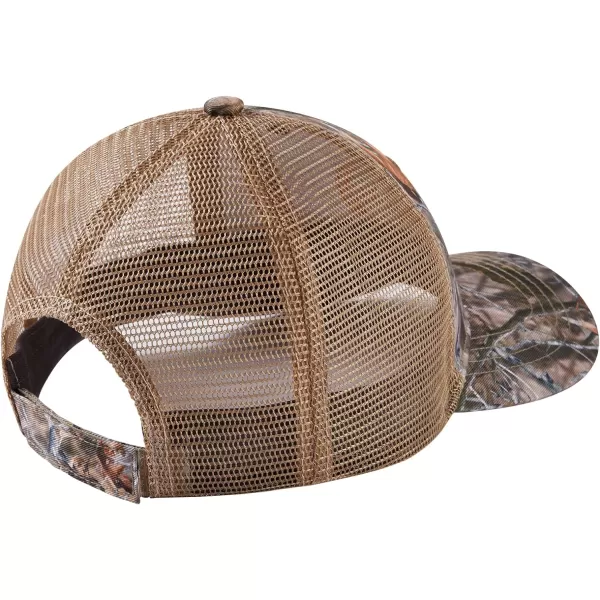 BASSDASH Altimate Fishing Hat Mesh Back for Men Women Adjustable Baseball Trucker CapAutumn Forest